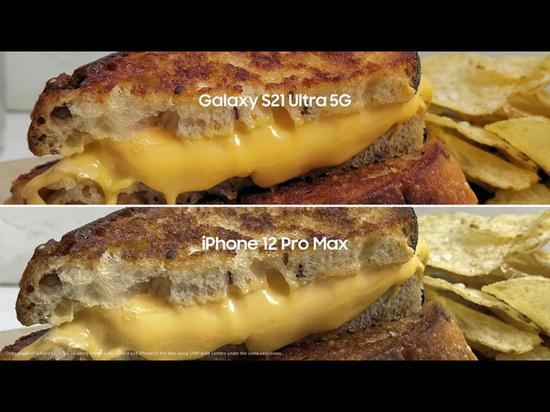 三星新广告羞辱苹果：S21 Ultra 5G相机好于iPhone 12 Pro Max-大风科技频道